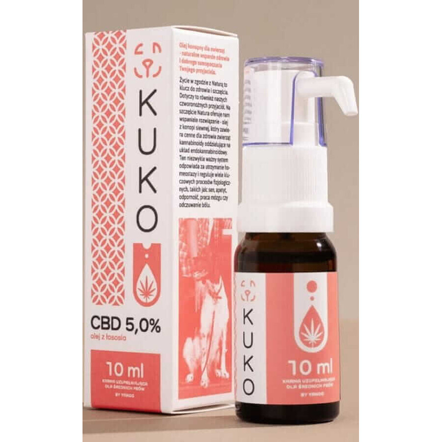 Ulei CBD 5% pentru câini mijlocii - 10ml ulei de somon KUKO de Yango