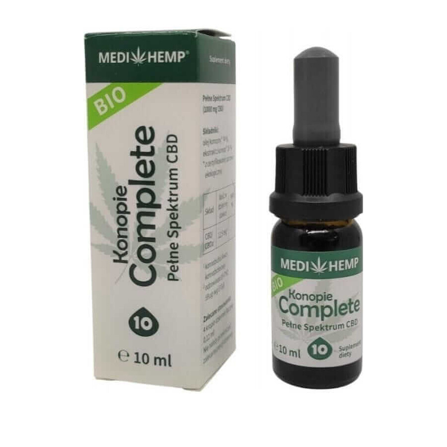 CBD 10% Ulei de cânepă Medihemp CBD Seed Hemp Oil CO2 Extracție 10 ml