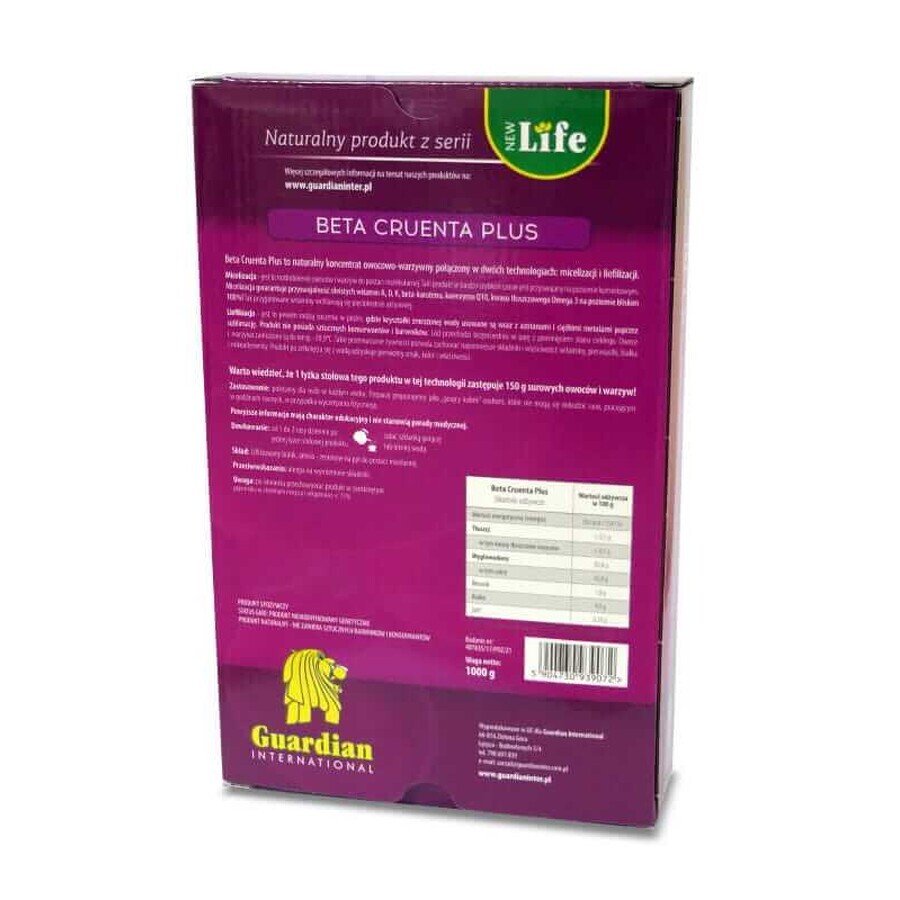 Beta Cruenta Plus - Rode Biet met Chokeberry 1kg, Guardian International