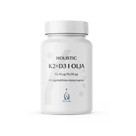 Holistic K2+D3 in olio di cocco 60 capsule