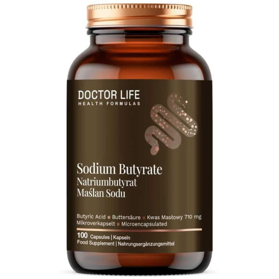 Doctor Life Butirato sódico 1000 mg, 100 cápsulas