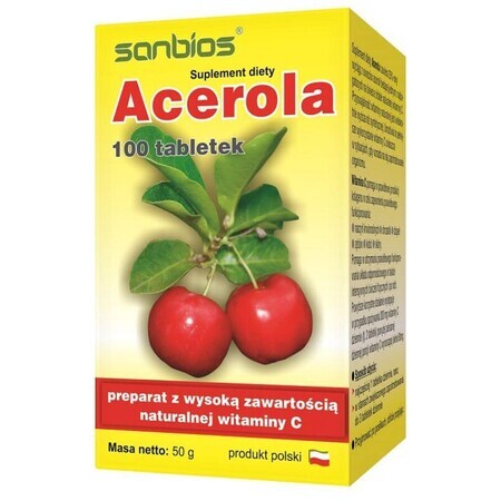 Acerola 100 comprimidos SANBIOS