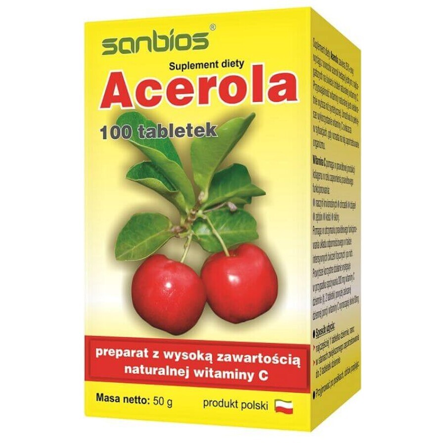 Acerola 100 comprimidos SANBIOS