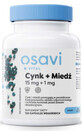 Osavi Zinc + Cobre, 15 mg + 1 mg - 120 c&#225;psulas vegetales