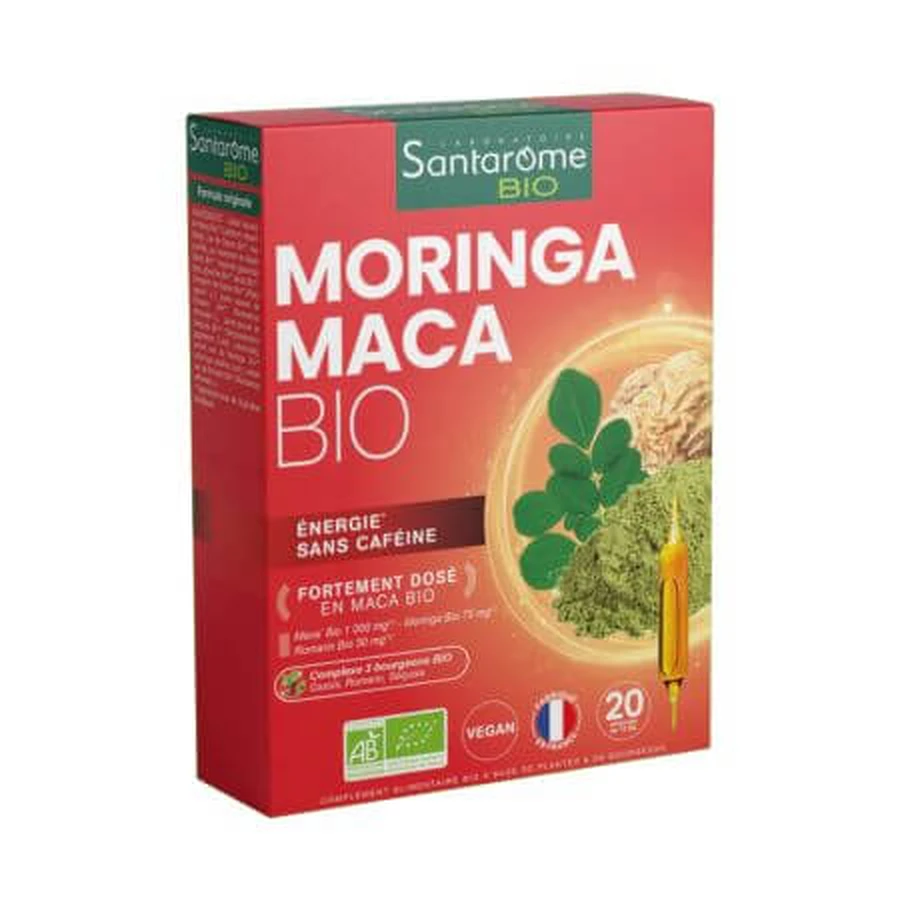 Moringa Maca Bio, 20 vials x 10 ml, Santarome