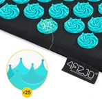 4Fizjo Ergo, tappetino per agopuntura grande con cuscino XL, 110 x 42 cm, nero e blu