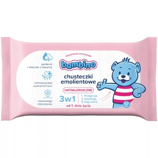 Bambino, șervețele emoliente 3in1, 57 bucăți