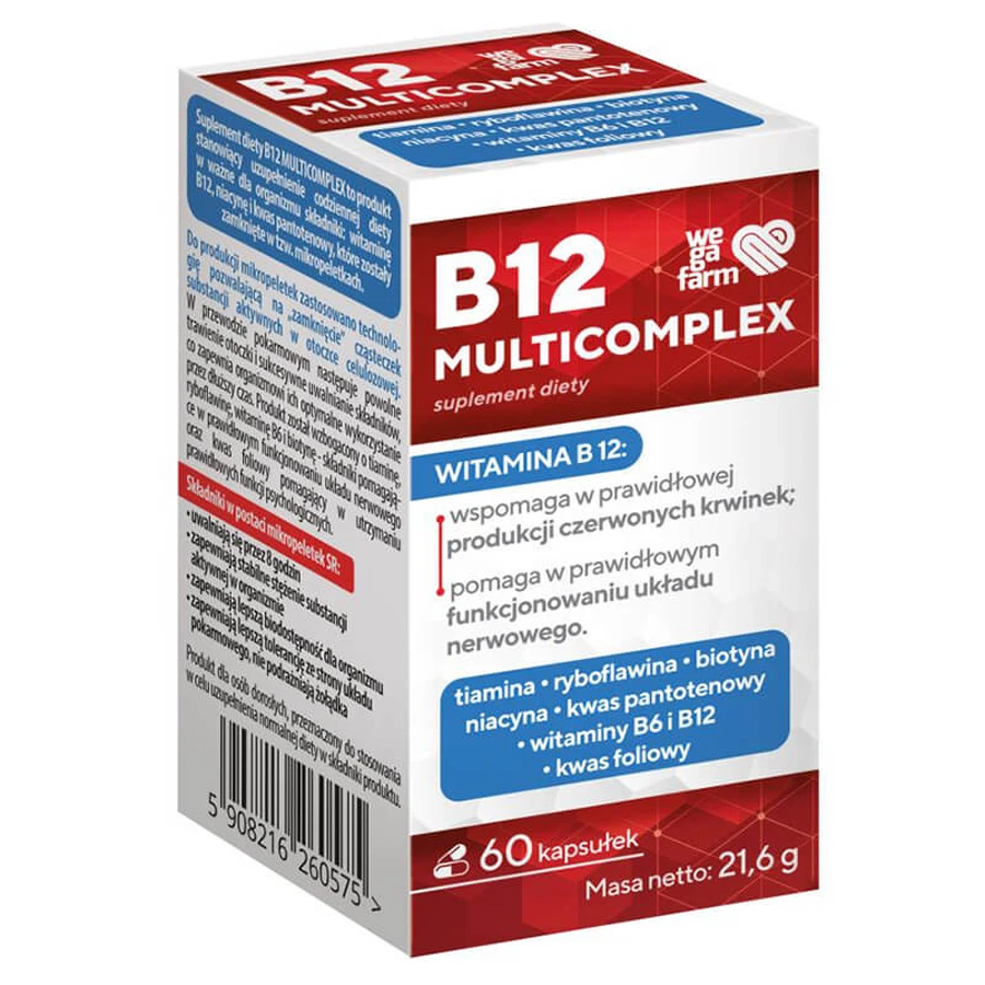 Wegafarm B12 Multicomplex, 60 cápsulas