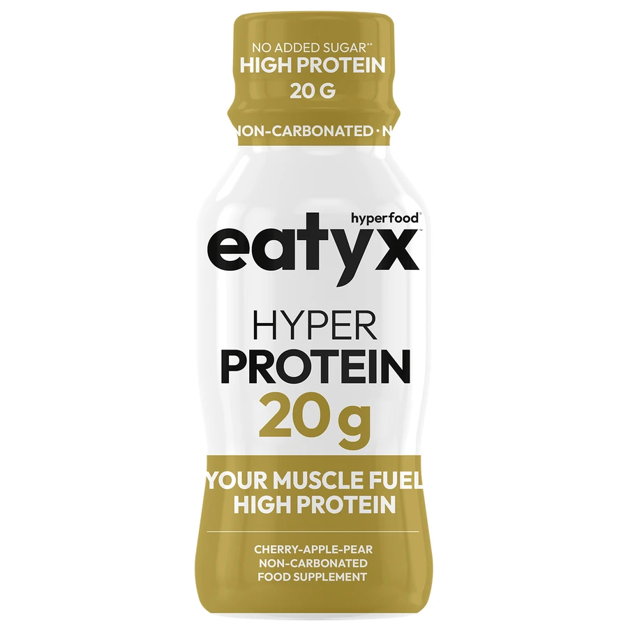Eatyx Hyper Protein Shot 20 g, sabor cereza, manzana y pera, 95 ml