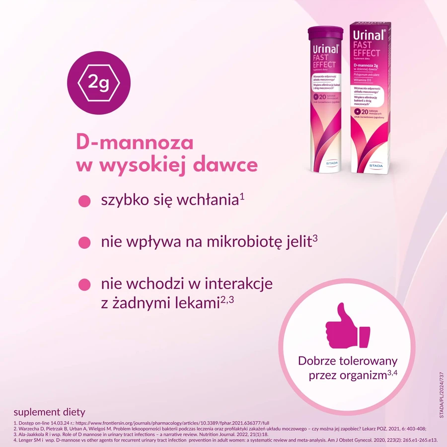 Urinal Fast Effect, 20 comprimate efervescente