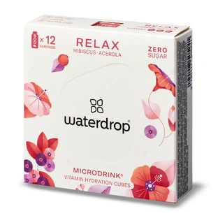 Waterdrop Microdrink Relax, hydration bar with vitamins, hibiscus & acerola, 12 pieces