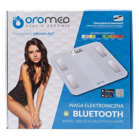 Oromed Oro Scale Bluetooth, balanza analítica electrónica, blanca