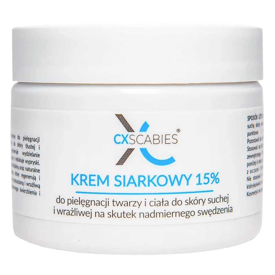 CxScabies Zwavelcrème 15%, gezichts- en lichaamscrème voor de droge en gevoelige huid, 87 ml