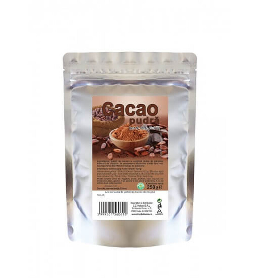 Cacao en polvo 10-12%, 250 gr, Herbal Sana