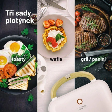 Opiekacz do kanapek Lauben 3w1 900WW, toster: ceny i cechy