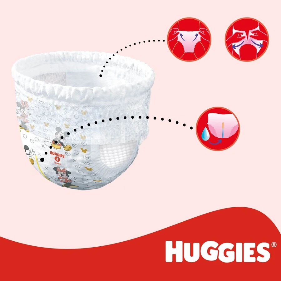 Huggies® Little Movers Pantaloni 4, 36 buc