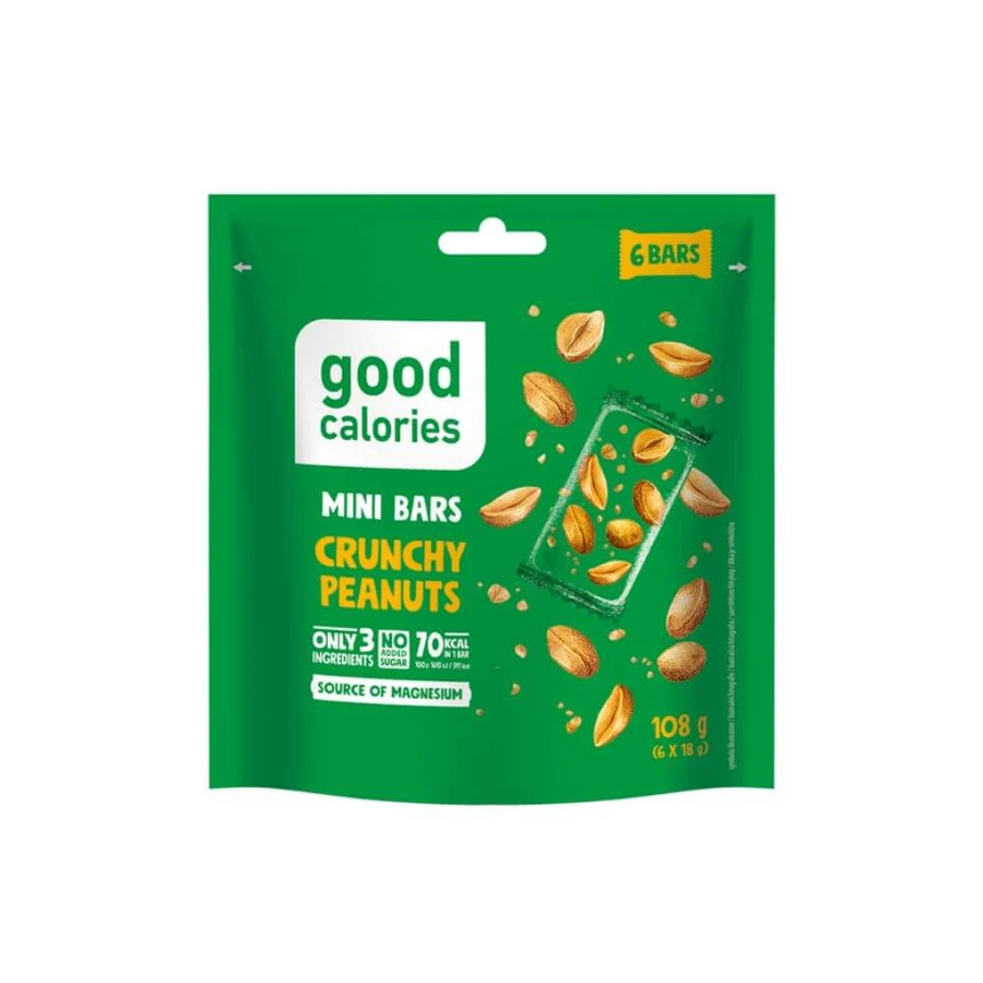 Mini barritas de cacahuete, 108 g, Buenas calorías