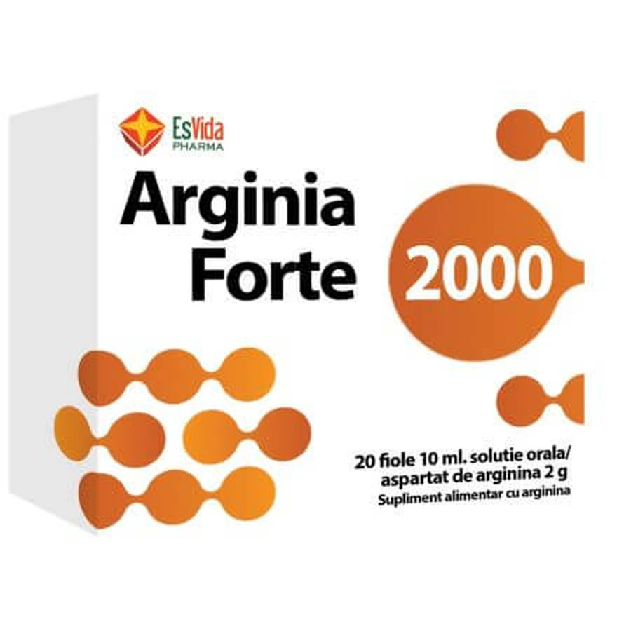 Arginia Forte 2000, 20 viales, Esvida Pharma