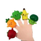 Juego de 5 marionetas de silicona de frutas y verduras, + 3 años, TL-32, AcSmart