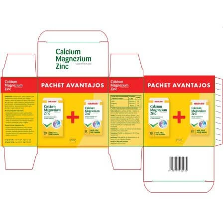 Calciu Magneziu Zinc, 100+ 30 tabl, Walmark