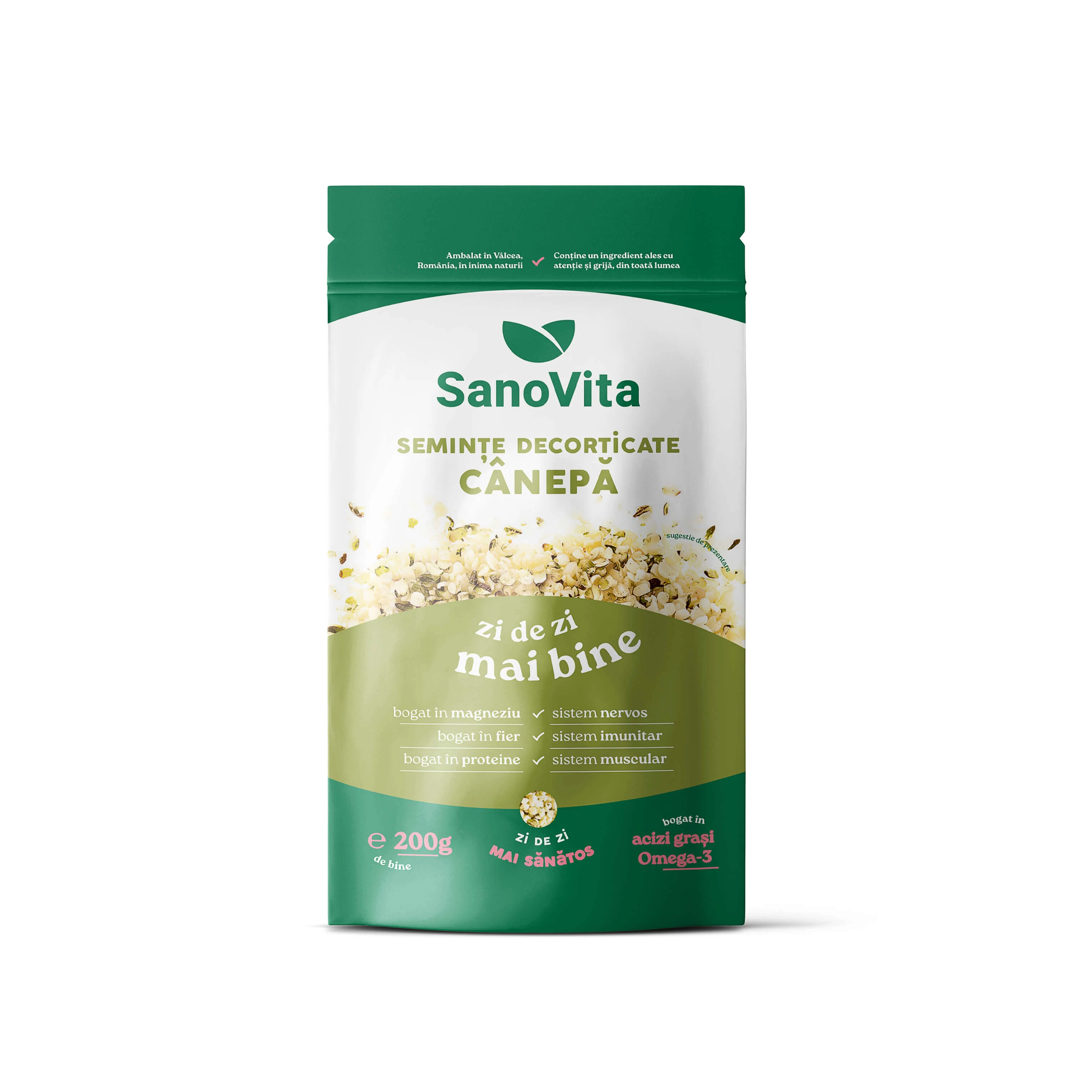 Semillas de cáñamo mondadas, 200 g, SanoVita
