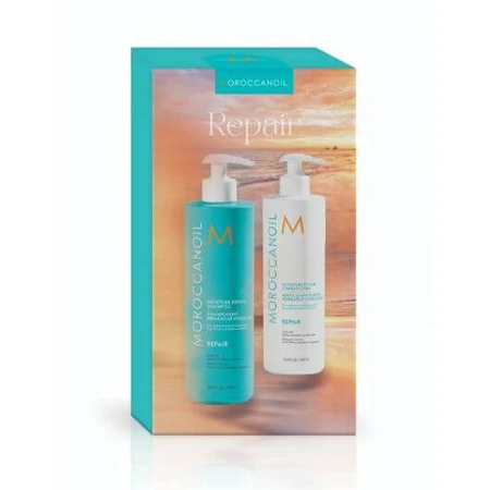 Shampoo e Balsamo Riparatore, 2x500 ml, Moroccanoil