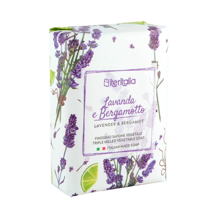 Jabón de lavanda y bergamota, 125 g, Iteritalia