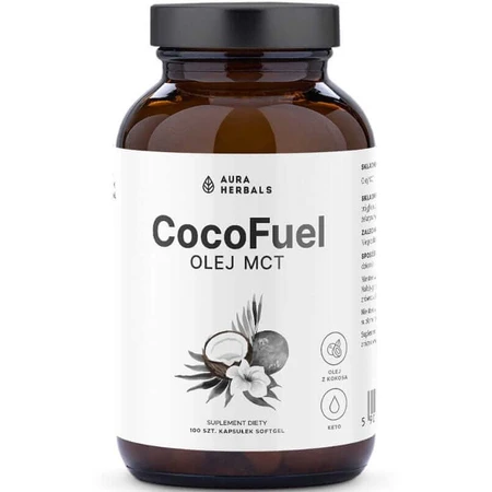 Coco Fuel MCT Öl - 2000 mg - 100 Weichkapseln Aura Herbals