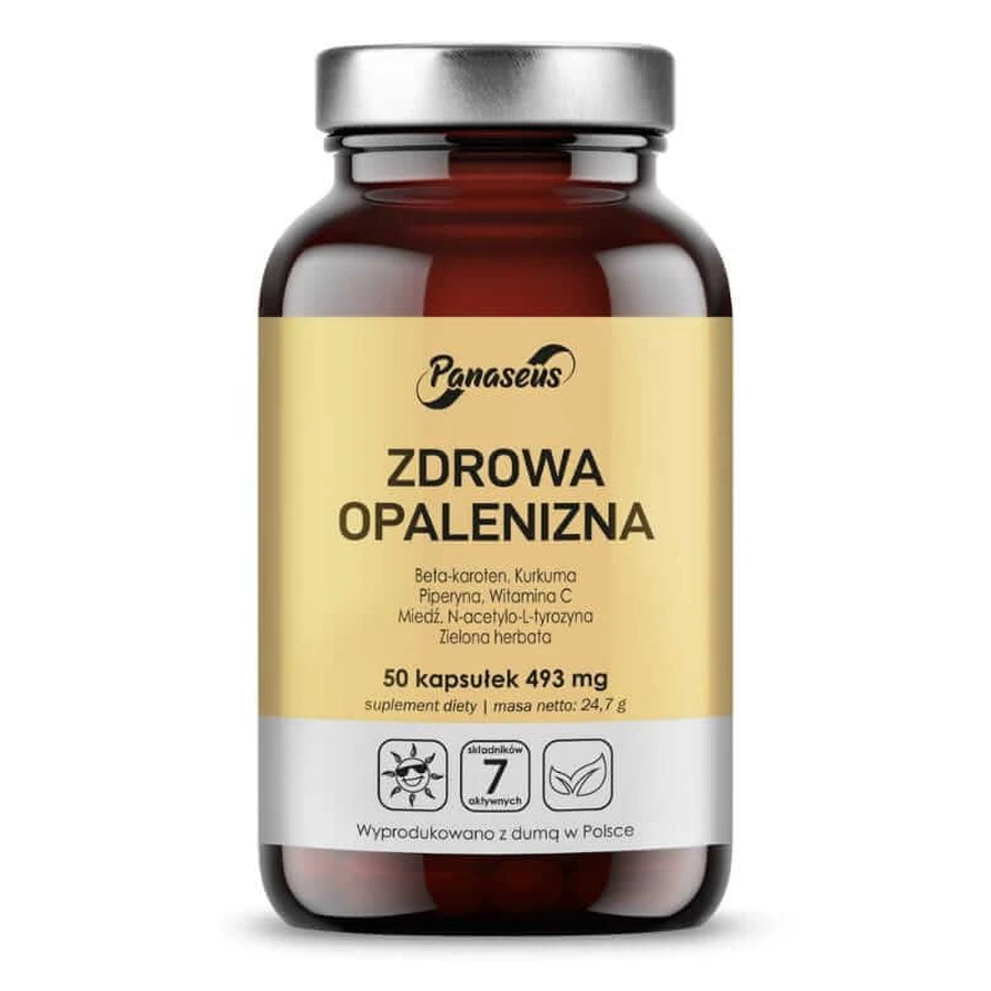 Zdrowa opalenizna 50 kapsułek Panaseus: ceny i cechy