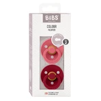 Bibs Colour, smoczek uspokajający, kauczukowy, okrągły, rozmiar 2, Coral & Ruby, od 6 miesiąca, 2 sztuki: ceny i cechy