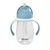 Taza con pajita, azul, 300 ml, Beaba