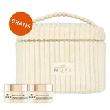 Set Nuxe Nuxuriance Gold, balsam de ochi iluminator, piele uscată, 2 x 15 ml + geantă cosmetică gratuită