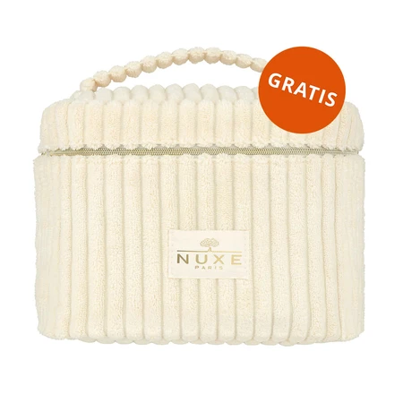 Set Nuxe Nuxuriance Gold, balsamo illuminante per gli occhi, pelle secca, 2 x 15 ml + sacchetto cosmetico in omaggio