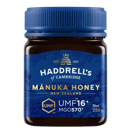 Haddrell's, Manuka UMF 16+ MGO 570+ Honig, 250 g