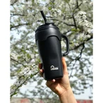 Majestic Sport, cană termică cu pai Jelly, negru, 650 ml