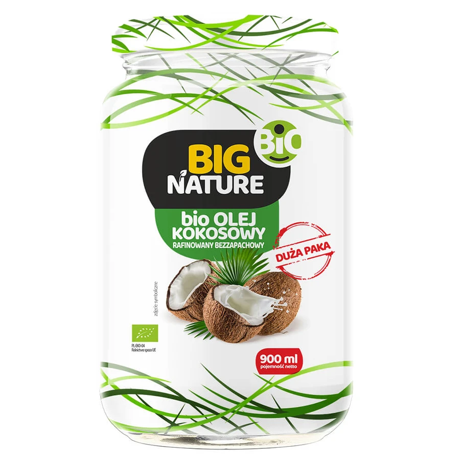 Big Nature Bio Extra vierge kokosolie, koudgeperst, 480 ml