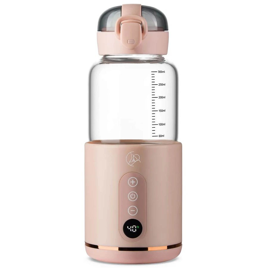 MyBabyBottle, biberon portabil, încălzitor de apă și lapte pentru bebeluși, roz