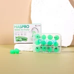 Haspro, geformte Ohrstöpsel mit Aloe vera, 12 Stück