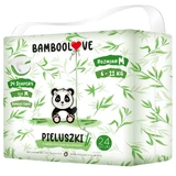 Bamboolove, pañales desechables con fibra de bambú, talla M, 6-11 kg, 24 unidades