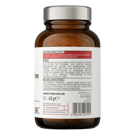 OstroVit Pharma Ayuda Nivel Homocisteína, 60 cápsulas