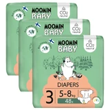 Moomin Baby, pieluchy, rozmiar 3, 5-8 kg, 144 sztuki