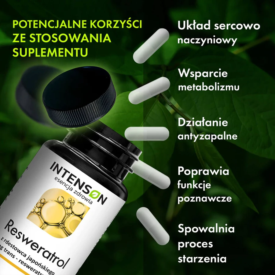 Intenson resveratrol de knotweed japonés, 60 cápsulas
