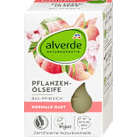 alverde NATURKOSMETIK Feste Seife mit Pfirsich, 100 g