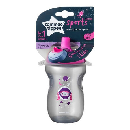 Taza Sports Explora Cosmos Girl, 12 meses+, 300 ml, Tommee Tippee