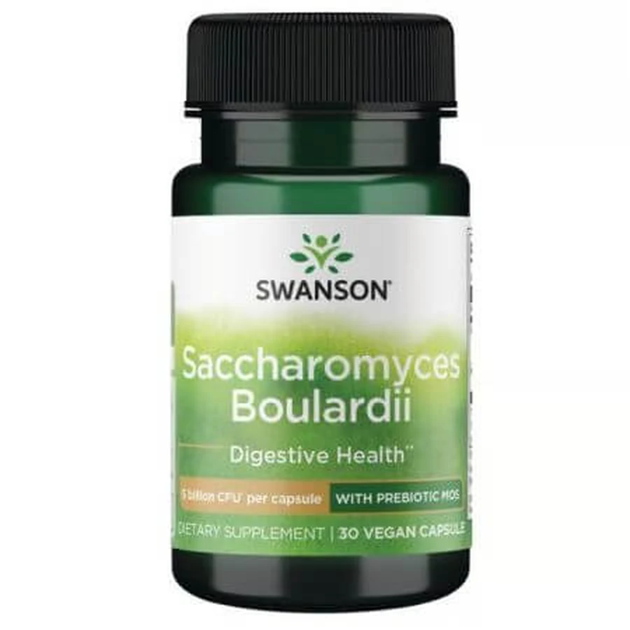 Saccharomyces Boulardii con prebiótico MOS, 30 cápsulas, Swanson