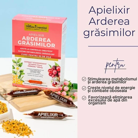 Apielixir Quema Grasa, 30 ampollas, Albina Carpatina