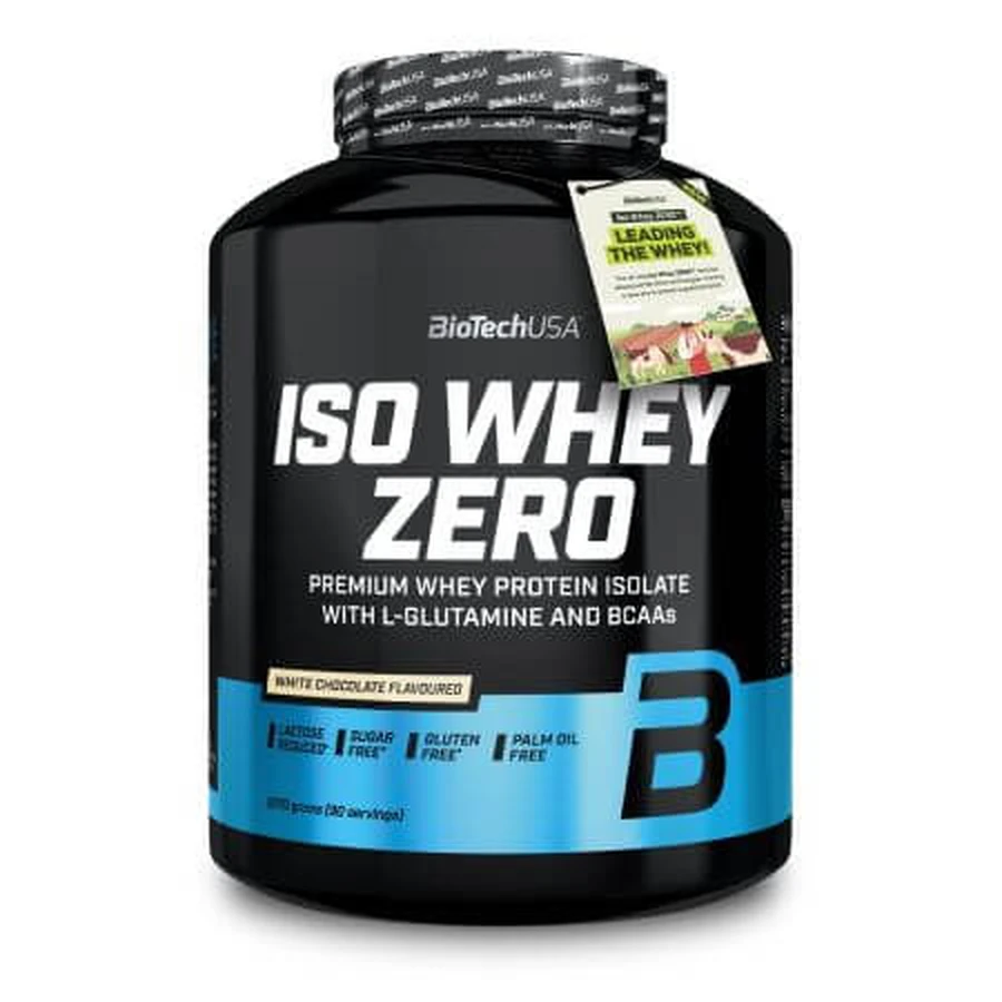Proteína en polvo sabor chocolate blanco Iso Whey Zero, 2270 g, BiotechUSA