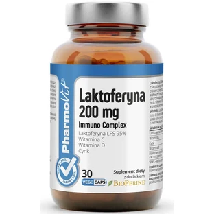 Lactoferrina 200 mg Immuno Complex 30 cápsulas Pharmovit Clean Label