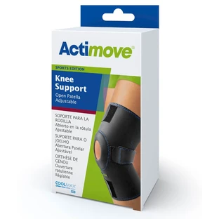 Actimove Rodillera Rótula Abierta Rodillera ajustable negra universal