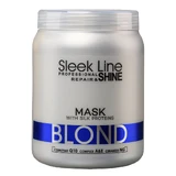 Stapiz Sleek Line Mascarilla rubia con seda para cabellos rubios para un tono platino, 1000ml